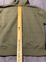 Champion Hoodie Mens M Olive Green Grid Pullover Sweatshirt Purple Trim Logo