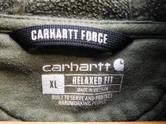 Carhartt Hoodie Mens XL Green Full Zip Hooded Pockets Lined Tagless Heavyweight