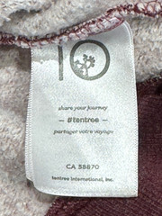 Tentree Mens Hoodie XL Maroon Pullover Sweatshirt Sustainable Organic/Recycled