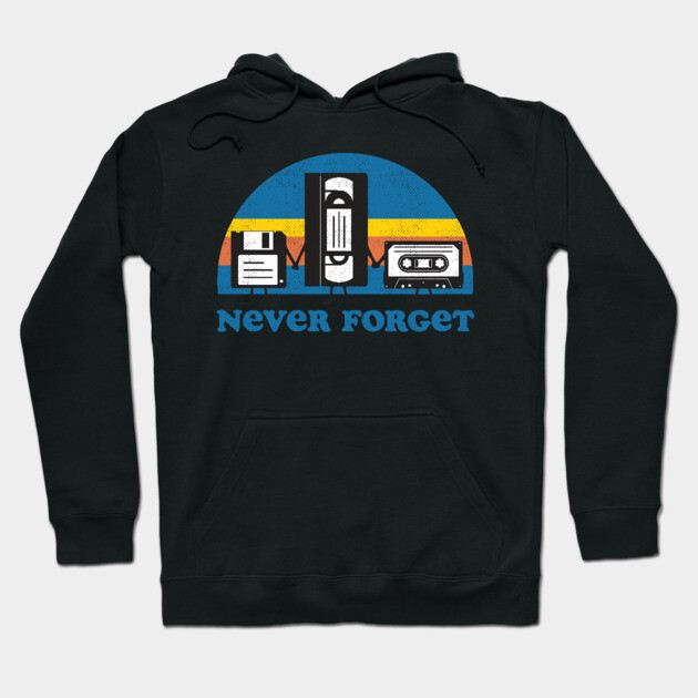 Classic Never Forget Slogan Plain Novelty Daily Wear Graphic Hoodie