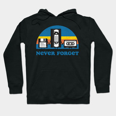 Classic Never Forget Slogan Plain Novelty Daily Wear Graphic Hoodie