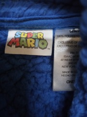 Super Mario Pullover Quilted Plush Fleece kidcore Hoodie Black Size ” One Size”