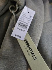 NWT ESSENTIALS FEAR OF GOD HOODIE SWEATSHIRT L DARK OATMEAL LARGE