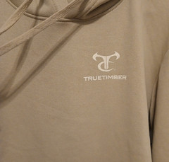 True Timber American Flag Hoodie Men Small Sandstorm Beige Drawstring Pullover