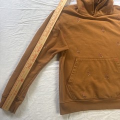 Nike Air Jordan Essential AOP Fleece Hoodie Mens S Brown DC9707-241 Basketball