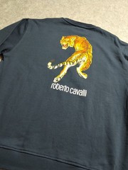 Roberto Cavalli Sweatshirt Mens 2XL Firenze Tiger Pullover NWT Blue