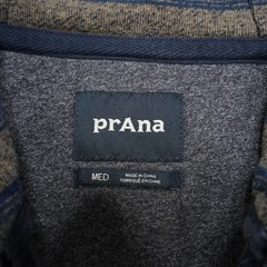 Prana Cardiff Fleece Hoodie Mens M Striped Sustainable Casualcore CozyMinimalist