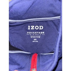 IZOD Advantage Performance Quarter Zip Pullover Navy Blue Red White XXL NWT