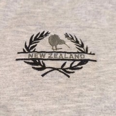 VTG Leisure Line Sz XL Men’s Sweatshirt Made New Zealand Bird Blue Collar Y2K