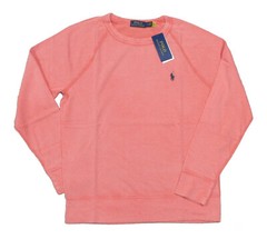 Polo Ralph Lauren Men’s Coral Red Spa Terry Raglan Pullover Sweatshirt