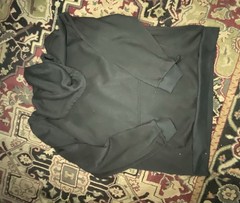 Real Essentials Black Fleece Hoodie Pullover Sweatshirt Size XL