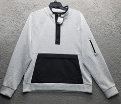 DSG Sweatshirt Mens Large Light Heather Gray Sport Fleece 4-Way Stretch 1/4 Zip