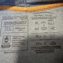 Patagonia Uprisal Hoodie Mens XL Gray Regular Fit Pullover Fleece 39621 Logo