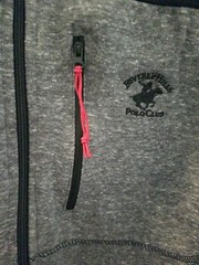 Beverly Hills Polo Club Mens Jacket Size 2XL Grey Black Full Zip Up Front Hoodie