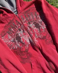 Vintage Y2K 2000s MMA Elite Skull Snake Zip Up Hoodie