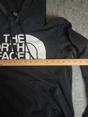 North Face Hoodie Mens Small Black Pullover Sweatshirt Outdoor Logo Spell Out