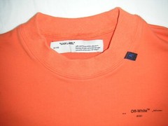 Off-White c/o Virgil Abloh “Fall Winter 2020” Orange Sweatshirt Mens Size Small