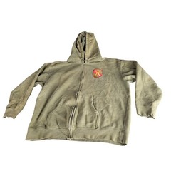 US Army Infantry Hoodie Men’s Size XL Green Double-Sided Military Sweatshirt