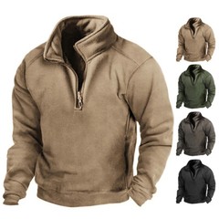 Warm Tactical Hooded Sweatshirt for Men Long Sleeve Pullover Training Sweatshirt