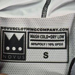 Novus Custom Performance Short Sleeve Zip Hoodie S Gray Red Salute Jersey 15