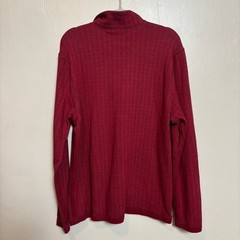Tommy Bahama Mens Quarter Zip Pullover Sweatshirt Deep Red Pattern Size Large