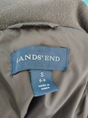 $5 SALE Lands’ End Women’s Brown Puffer Zip Up Jacket Winter Size: Small (6-8)