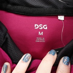 DSG Mens Sport Fleece Hoodie Sweatshirt Raspberry Pink Medium NEW