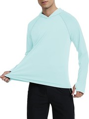 Men’s UPF 50+ Sun Hoodie UV Protection Long Sleeve Fishing Hiking Workout Top 20