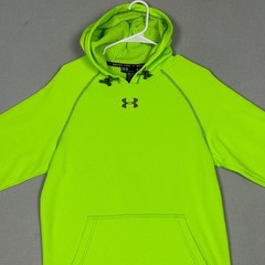 Under Armour Hoodie Mens Medium NFL Combine Authentic Neon Green Football EUC