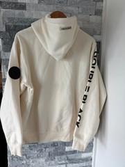 Unisex DOUBLE BLACK Apparel Cotton/Poly Graphic Hoodie Sweatshirt-Cream-Medium