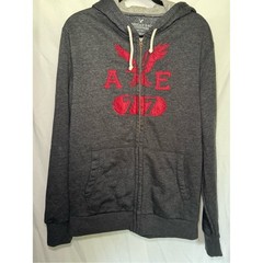 American Eagle Outfitters Men’s Classic Fit Gray Full Zip Hoodie Size L
