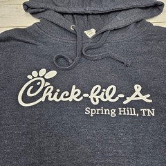 Independent Chick-fil-A Hoodie Mens M Blue Spring Hill TN Pullover Sweatshirt
