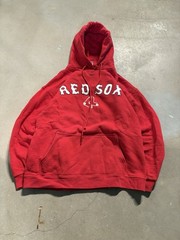 Vtg Team Nike Center Swoosh Boston Red Sox MLB Pullover Hoodie Men M Red