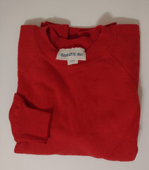 Vintage Red Raglan Sweatshirt Men Large SWEATS FX PANNILL Soft Cotton & Acrylic