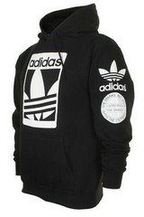 Adidas Men’s Original Trefoil Street Graphic Front Pocket Pullover Active Hoodie