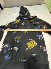 Brooklyn Cloth Hoodie Men Size M Black Sweatshirt Hip Hop Back To School Doodle