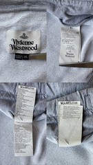 Vivienne Westwood Gray Zip Up Hoodie Orb Logo Sweatshirt Embroidered Sz XL Y2K