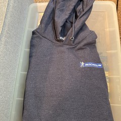 Michelin Man Port&Company Hoodie X Large Cotton Polyester Navy Blue Never Worn