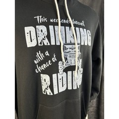 NEW Bella Canvas Hoodie Unisex Large Black Drinking Riding RZR SXS 3719