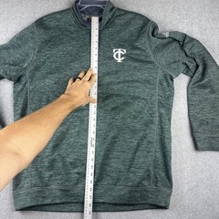 Adidas Team Issue TC Quarter Zip Pullover Mens Large Green Fleece Lined Gym Trai