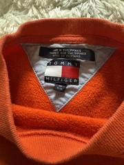 Tommy Hilfiger Men’s Classic Crewneck Sweatshirt Size M Burnt Orange Coral