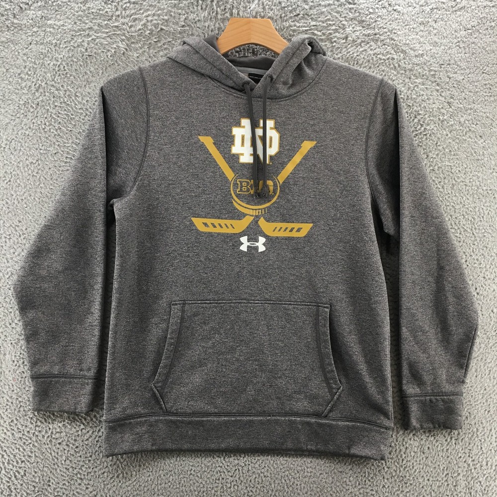 Under Armour Hoodie & Sweatshirts Mens Medium Gray Hooded Long Sleeve Pullover