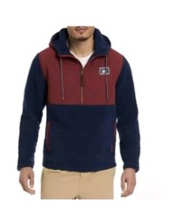 HURLEY Men’s Sherpa Anorak Half Zip Pullover Hoodie, Size Large, Obsidian NWT
