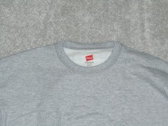Hanes Premium Cotton Crewneck Sweatshirt Men Size Small Grey Comfortblend