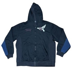 Crooks & Castles Hoodie Mens 2XL Black God Guns Money Full Zip Graphic Back