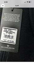 $119 NWT True Religion Zip Hoodie Men’s Large Jet Black Buddha Logo