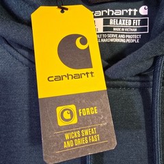 Carhartt Fast Dry Hoodie Large tall Mens Blue Lightweight Sweatshirt Relaxed NWT