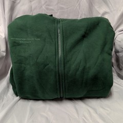 Comfrt Affirmation Zip Up Hoodie Oversized Unisex Medium Hunter Green