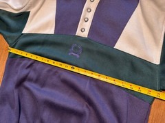 CHRISTIAN DIOR Vintage CD Pullover Men’s L 90’s Purple Green White w/Pockets GUC