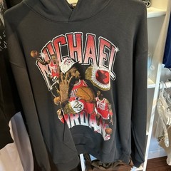 MICHAEL JORDAN 6 RINGS Nike Jordan Brand Hooded Sweatshirt XL Hoodie #23 BULLS!!